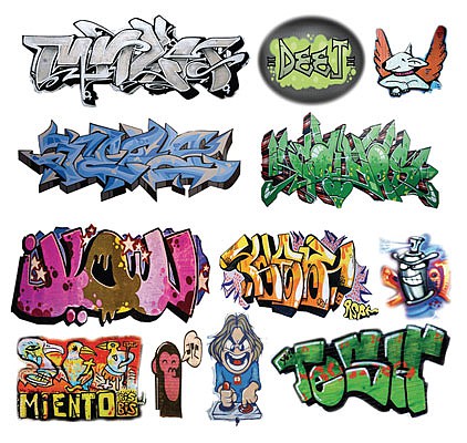 T2 Decals OSGRAF008 O Scale Graffiti Decals -- Set #8