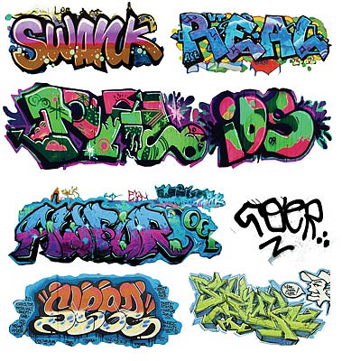 T2 Decals OSGRAF010 O Scale Graffiti Decals -- Set #10