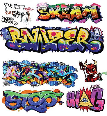 T2 Decals OSGRAF011 O Scale Graffiti Decals -- Set #11