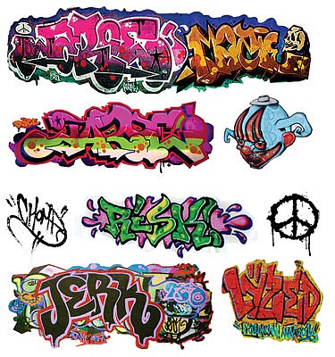 T2 Decals OSGRAF013 O Scale Graffiti Decals -- Set #13