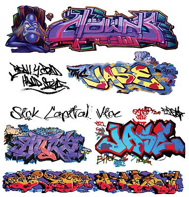 T2 Decals OSGRAF014 O Scale Graffiti Decals -- Set #14