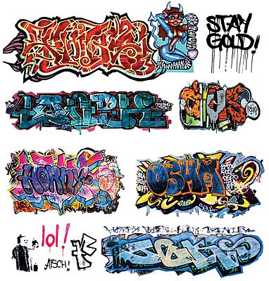 T2 Decals OSGRAF015 O Scale Graffiti Decals -- Set #15