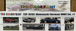 Tru Color Paint 10702 Solvent-Based Wehrmacht German WWII Set #1 (6 Colors) 1oz Bottles