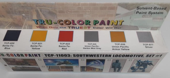 Tru Color Paint 11003 Solvent-Based Southwestern Locomotive #1 (6 Colors) 1oz Bottles