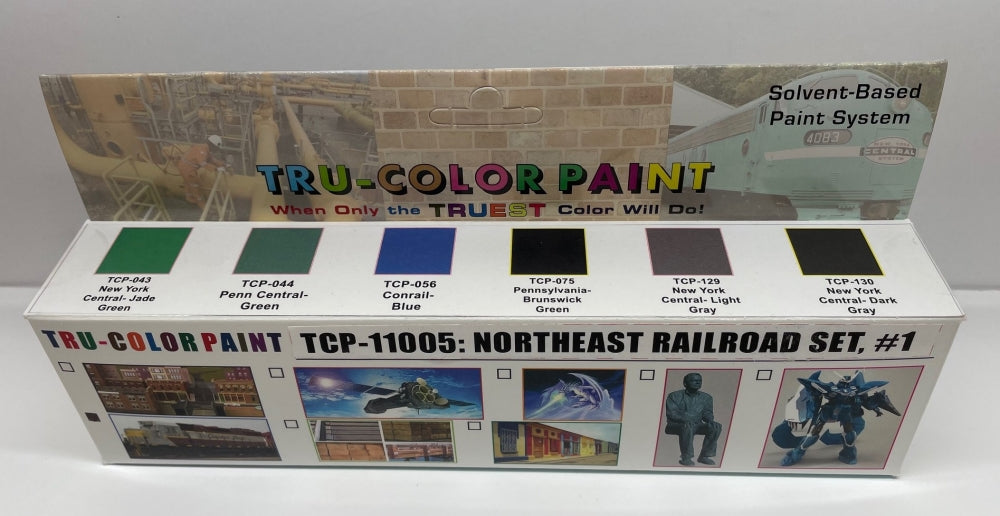 Tru Color Paint 11005 Solvent-Based Northeast Railroad Set #1 (6 Colors) 1oz Bottles