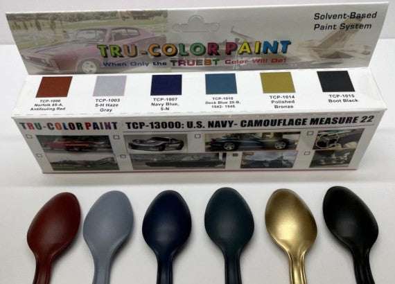 Tru Color Paint 13000 Solvent-Based US Navy Camouflage Measure 22 Ship (6 Colors) 1oz Bottles
