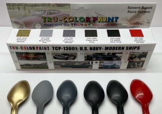 Tru Color Paint 13001 Solvent-Based US Navy Modern Ship (6 Colors) 1oz Bottles