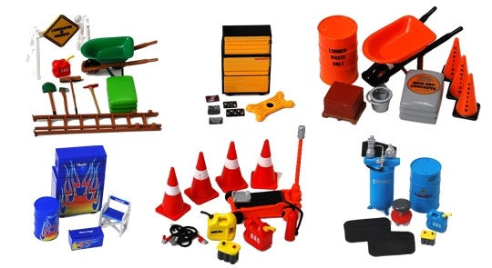 Phoenix Toys 16000 1/24 Hobby Gear Model Car Accessory Sets Asstmt. A (2ea. of 6) (12 Sets Total)