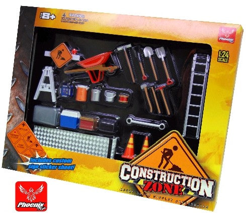 Phoenix Toys 18425 1/24 Construction Zone Accessory Set