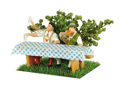 Viessmann 1525 HO Scale 2 Beer Drinkers w/Animated Arms -- 14-16 Volt AC or DC