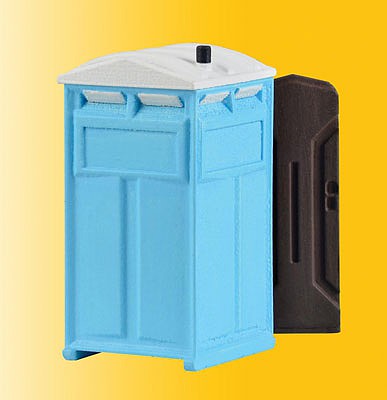 Viessmann 1545 HO Scale Modern Outhouse w/Animated Door & Construction Worker Figure -- 14-16 Volt AC or DC