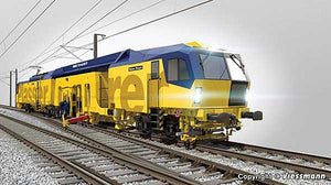 Viessmann 2670 HO Scale Plasser & Theurer Unimat 09-4x4 - 4S E Tamper - 2-Rail - Sound and DCC -- Plasser & Theurer (yellow, blue)