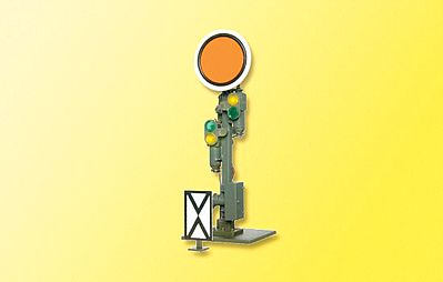 Viessmann 4509 HO Scale Operating European-Style Movable-Disc Semaphore Distant Signal - Assembled -- Single Disc
