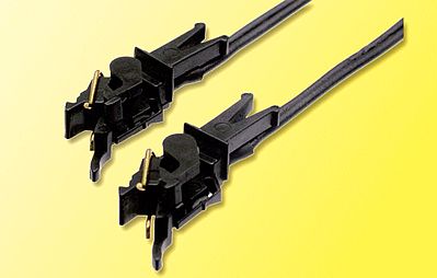 Viessmann 5048 HO Scale Electrically Conductive Couplers w/Wire Lead -- Fits NEM Standard Coupler Pocket, 2-Pole, Maximum Current: 1 Amp pkg(2)
