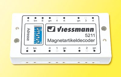 Viessmann 5211 All Scale Motorola Accessory Decoder w/Housing -- Controls up to 4 Turnouts or 8 Solenoid Devices 2 Amp Outputs