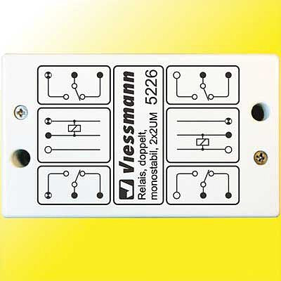 Viessmann 5226 All Scale Double-Pole Double Throw Relay -- pkg(2)