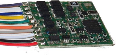 Viessmann 5244 HO Scale Motor Control & Function DCC Decoder w/Hard Wire Leads -- 1 x 5/8 x 1/8" 25 x 15.4 x 3.3mm