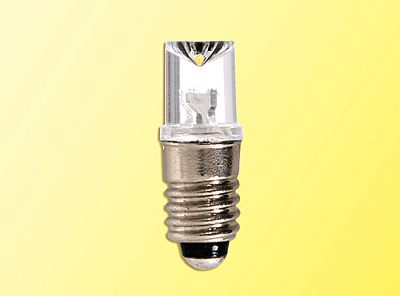 Viessmann 6019 HO Scale LED Replacement Light for Incandescent Bulbs -- White, Fits E 5.5 Screw-In Socket pkg(5)
