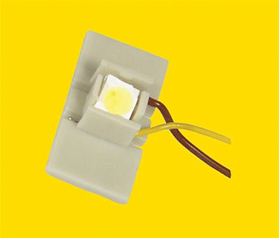 Viessmann 6047 HO Scale Floor-Mount Interior Light LEDs w/Wires pkg(10) -- Yellow