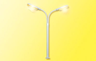 Viessmann 6096 HO Scale Double Whip Lamp -- Yellow LED 3-15/16" 10cm