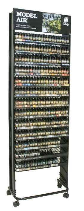 Vallejo 10021 Model Air Complete Range Paint Deal w/Rack (6 each: 244 Colors & 16 Primers)