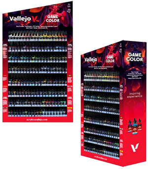 Vallejo 10031 Game Color & Xpress Color Paint Deal w/Rack (6 each: 129 Game & 24 Xpress, 7 Auxiliaries)