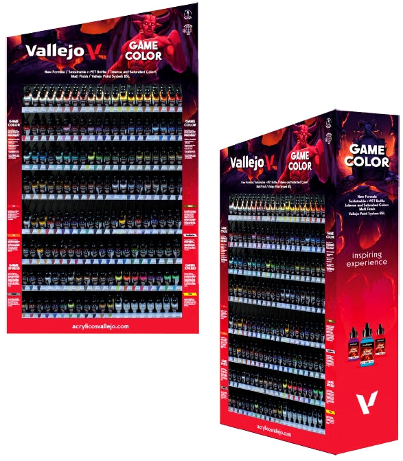 Vallejo 10031 Game Color & Xpress Color Paint Deal w/Rack (6 each: 129 Game & 24 Xpress, 7 Auxiliaries)