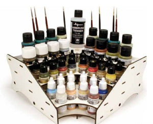 Vallejo 26008 Corner Module Paint Display Stand (Holds 45 bottles & brushes)