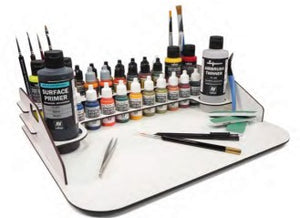 Vallejo 26011 Module Paint Display Stand & Small Workstation (Holds 30 bottles & brushes)