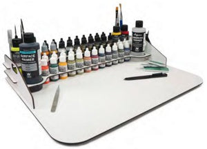 Vallejo 26013 Module Paint Display Stand & Large Workstation (Holds 51 bottles & brushes)