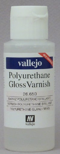 Vallejo 26650 60ml Bottle Polyurethane Gloss Varnish (6/Bx)