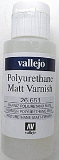 Vallejo 26651 60ml Bottle Polyurethane Matte Varnish (6/Bx)