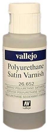 Vallejo 26652 60ml Bottle Polyurethane Satin Varnish (6/Bx)