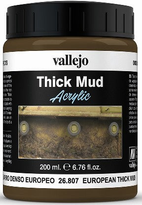 Vallejo 26807 200ml Bottle European Thick Mud Diorama Effect