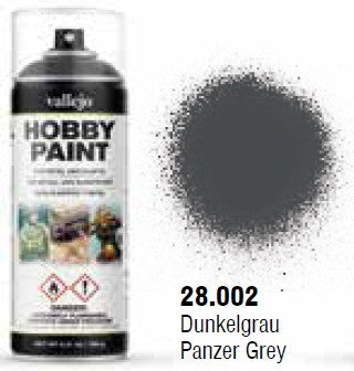 Vallejo 28002 Panzer Grey AFV Solvent-Based Acrylic Paint 400ml Spray