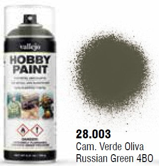 Vallejo 28003 Russian Green 4BO AFV Solvent-Based Acrylic Paint 400ml Spray
