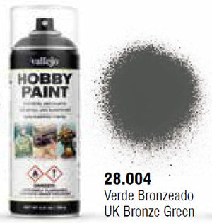 Vallejo 28004 UK Bronze Green WWII AFV Solvent-Based Acrylic Paint 400ml Spray