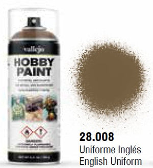 Vallejo 28008 English Uniform Infantry Solvent-Based Acrylic Paint 400ml Spray