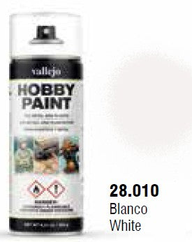 Vallejo 28010 White Solvent-Based Acrylic Primer 400ml Spray