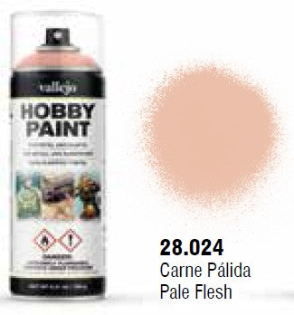 Vallejo 28024 Pale Flesh Fantasy Solvent-Based Acrylic Paint 400ml Spray