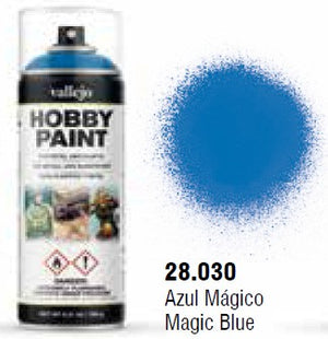 Vallejo 28030 Magic Blue Fantasy Solvent-Based Acrylic Paint 400ml Spray