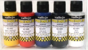 Vallejo 62104 60ml Bottle Candy Color Premium Paint Set (5 Colors)