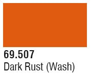 Vallejo 69507 17ml Bottle Dark Rust Wash Mecha Color (6/Bx)