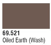 Vallejo 69521 17ml Bottle Oiled Earth Wash Mecha Color (6/Bx)