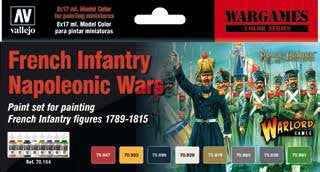 Vallejo 70164 17ml Bottle Wargames French Infantry Napoleonic Wars Model Color Paint Set (8 Colors)