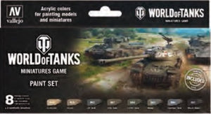 Vallejo 70245 17ml Bottle World of Tanks Miniatures Game Model Color Paint Set (8 Colors)