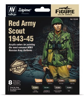 Vallejo 70248 17ml Bottle Red Army Scout 1943-45 Figure Model Color Paint Set (8 Colors)