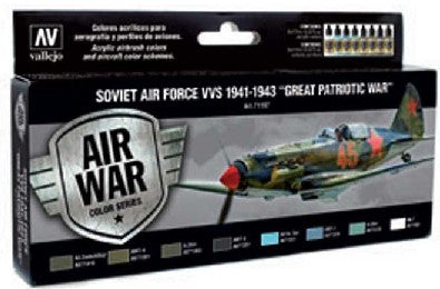 Vallejo 71197 17ml Bottle Soviet Air Force VVS 1941 to 1943 Great Patriotic War Model Air War Paint Set (8 Colors)