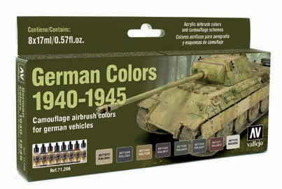 Vallejo 71206 17ml Bottle German1940-1945  Vehicles Model Air Paint Set (8 Colors)