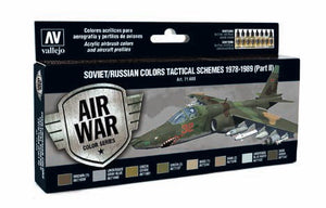 Vallejo 71608 17ml Bottle Soviet/Russian Tactical Schemes 1978-1989 Part II Model Air War Paint Set (8 Colors) 